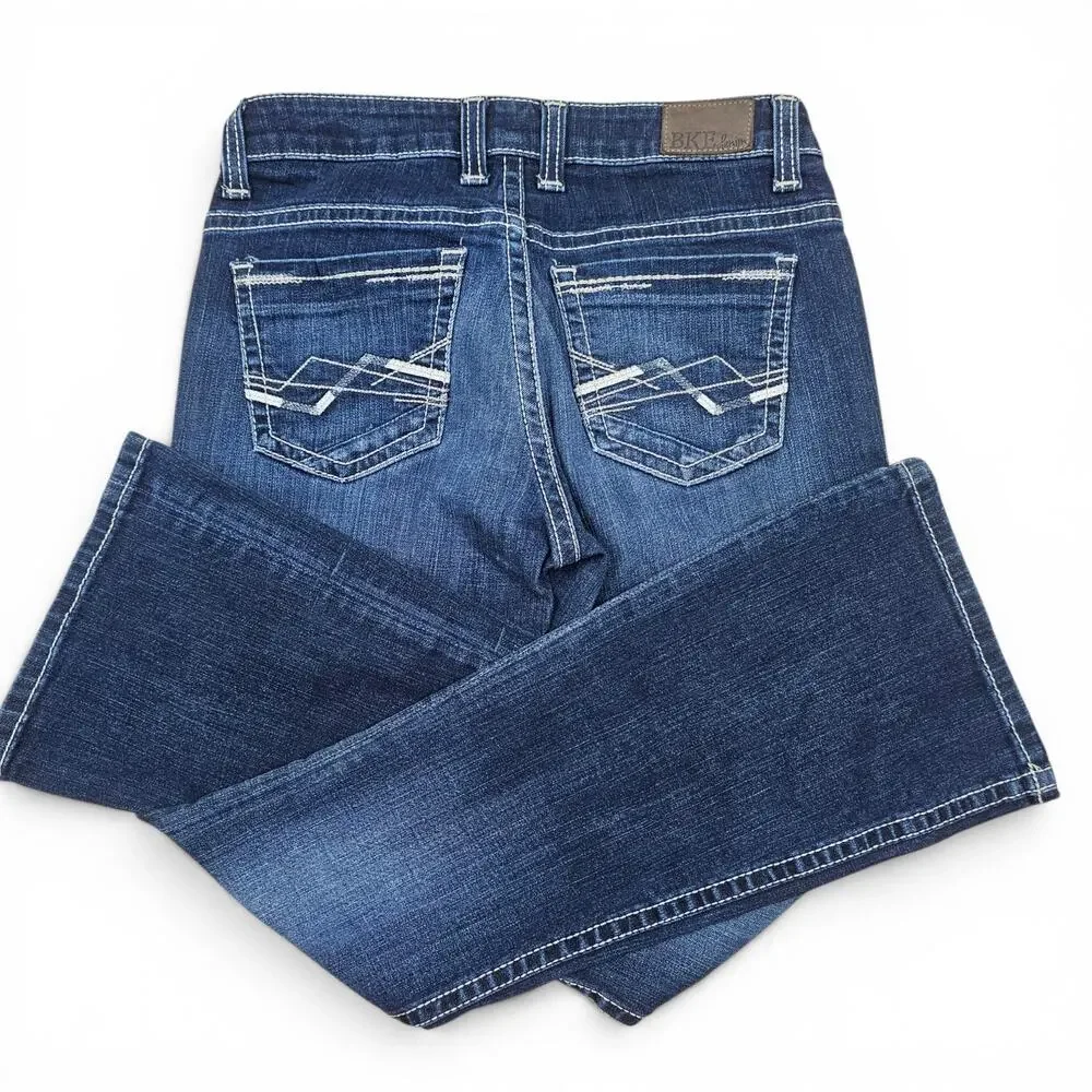 BKE PAYTON Bootcut Women's Jeans 27S Dark Wash Stretch Low Rise Western Casual